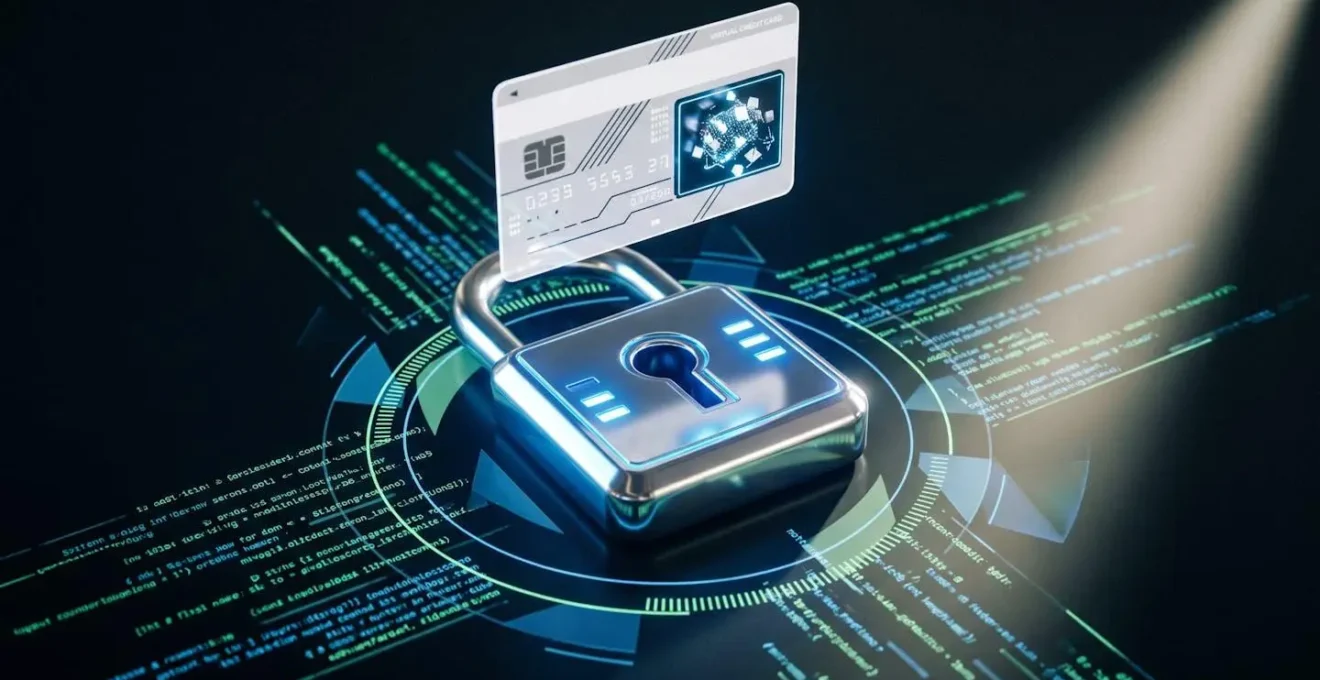 Cadenas numérique et carte virtuelle symbolisant la sécurité des transactions en ligne.